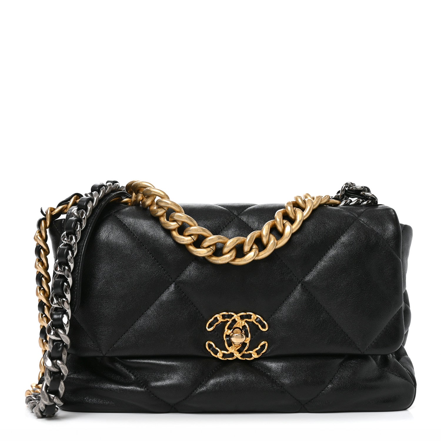 Chanel Lambskin Quilted Large Chanel 19 Flap Black 1 of 10