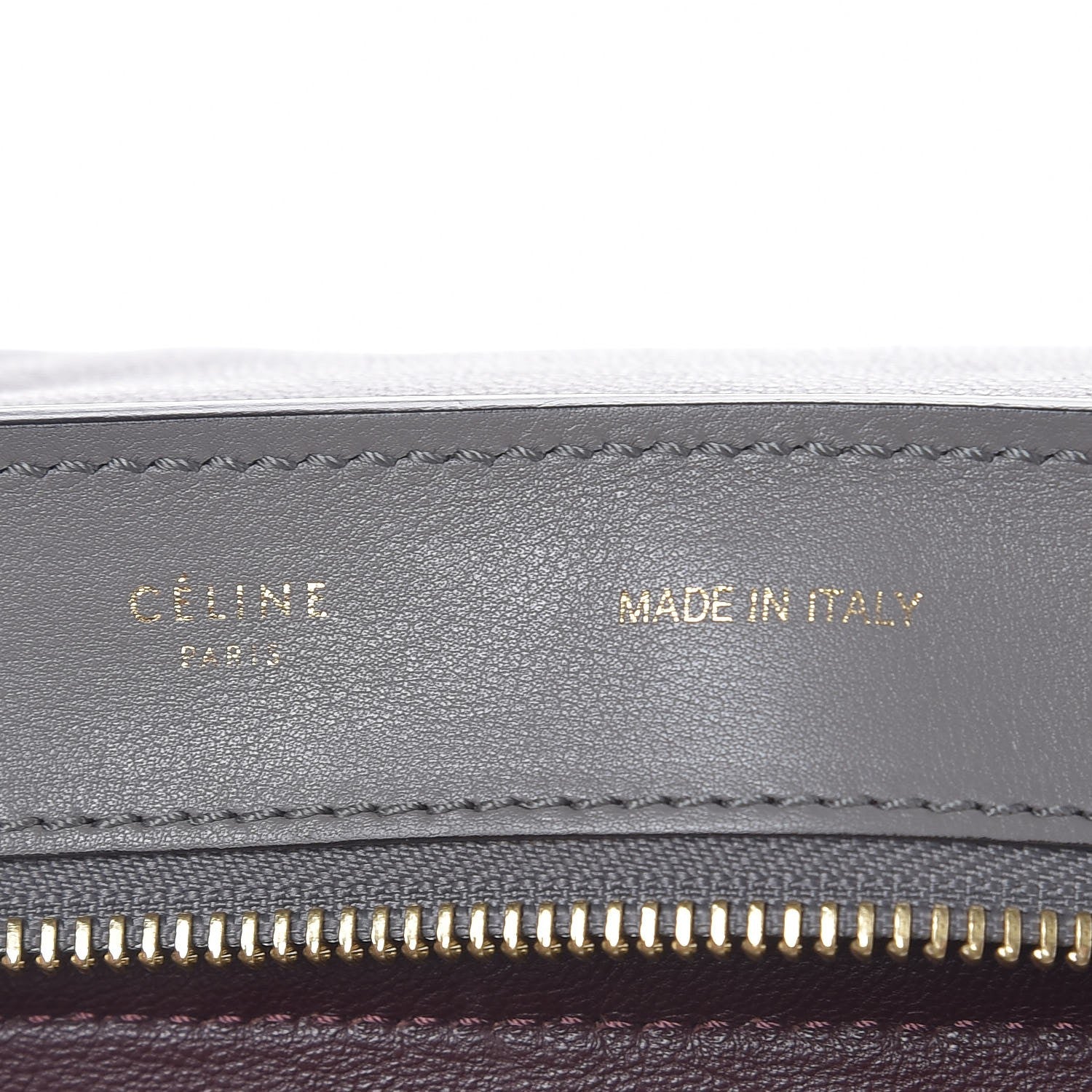 Celine Crocodile Embossed Nubuck Medium Trapeze Grey 8 of 15