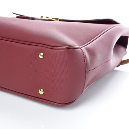 Burberry Trench Calfskin Large DK88 Top Handle Bag Antique Red 6 of 10