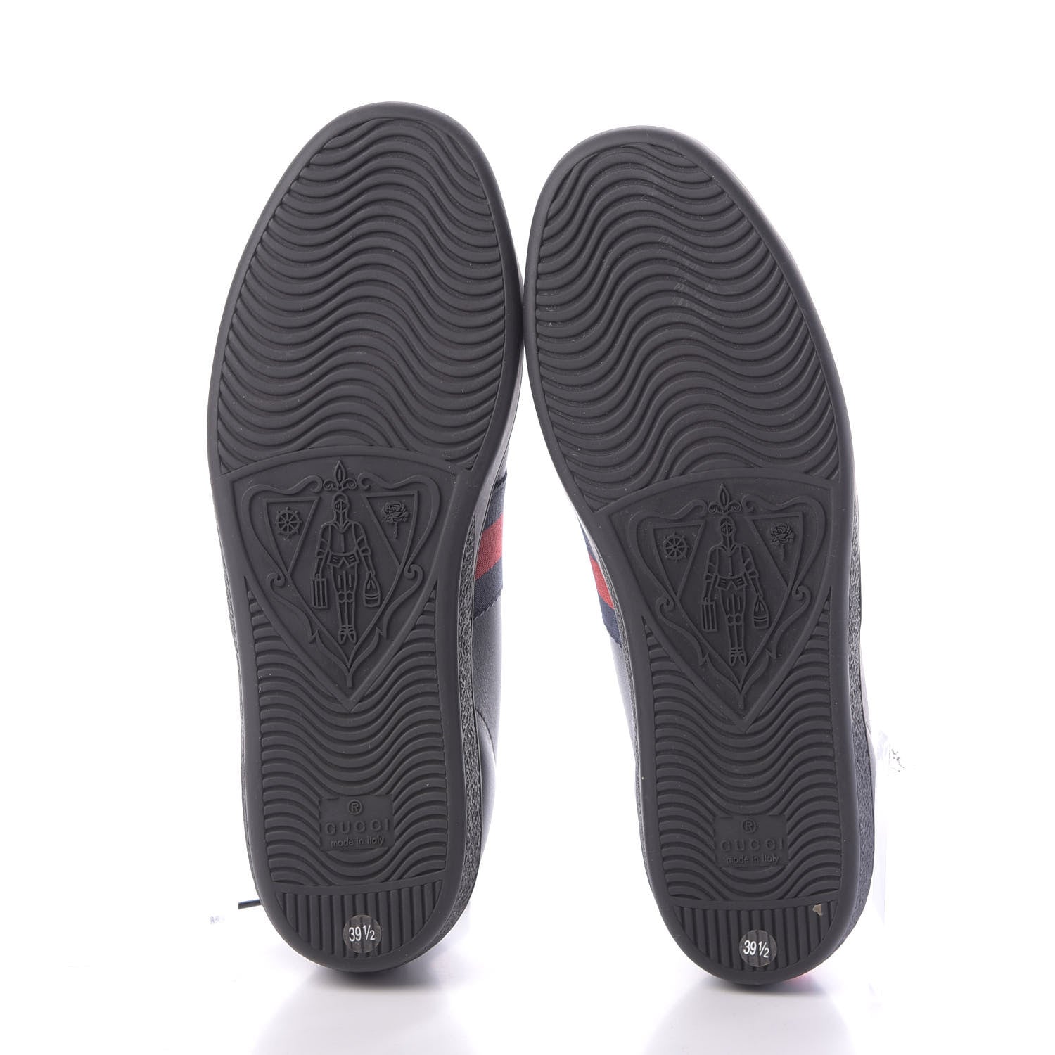 Gucci Calfskin Ayers Web Bee Embroidered Ace Sneakers 39.5 Black 7 of 10
