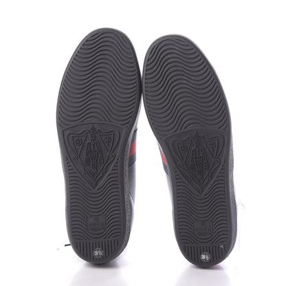 Gucci Calfskin Ayers Web Bee Embroidered Ace Sneakers 39.5 Black 7 of 10