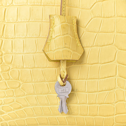 Hermes Matte Porosus Crocodile Birkin 35 Mimosa 27 of 39