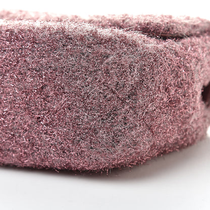 Chanel Lurex Knit Medium Pluto Glitter Flap Pink 10 of 12