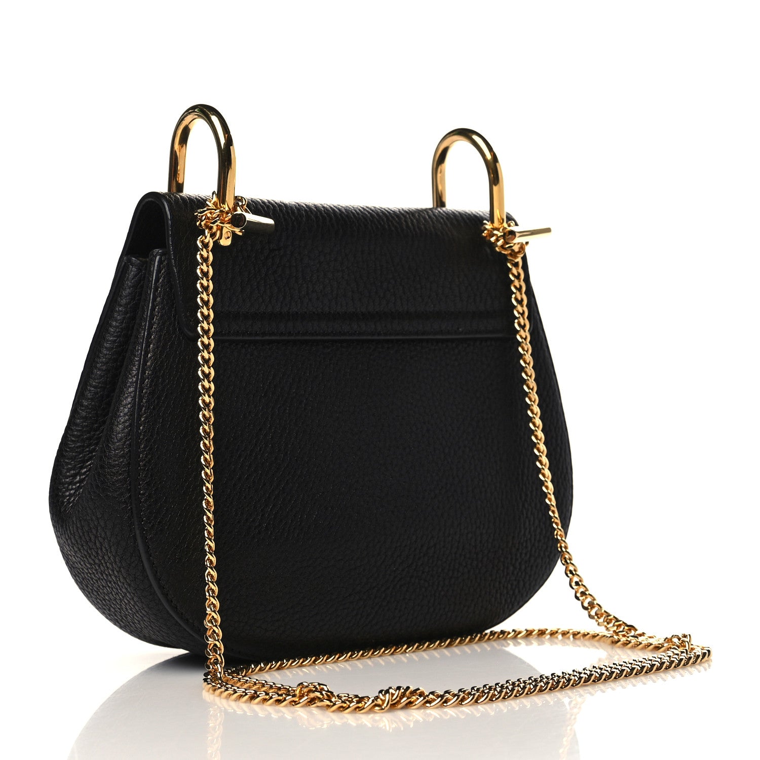 Chloe Grained Lambskin Mini Drew Shoulder Bag Black 3 of 8