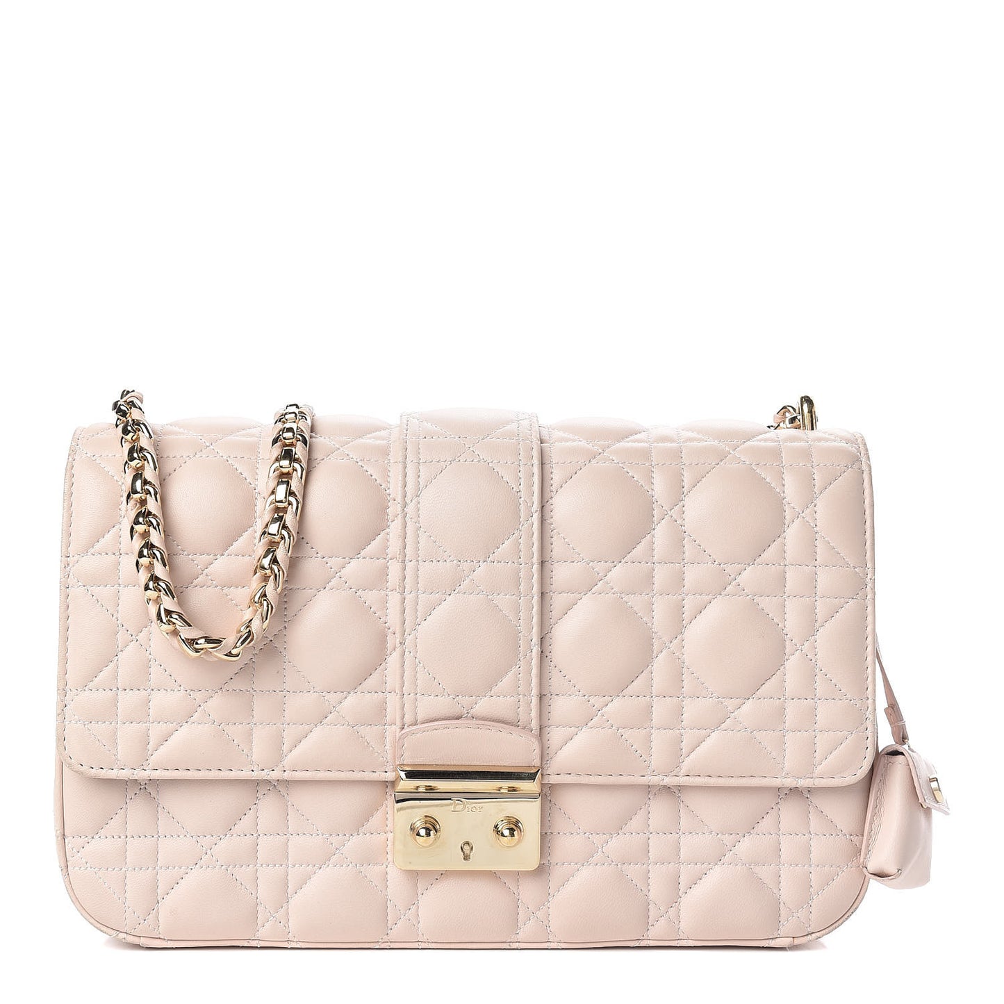 Lambskin Cannage Medium Miss Dior Flap Light Pink