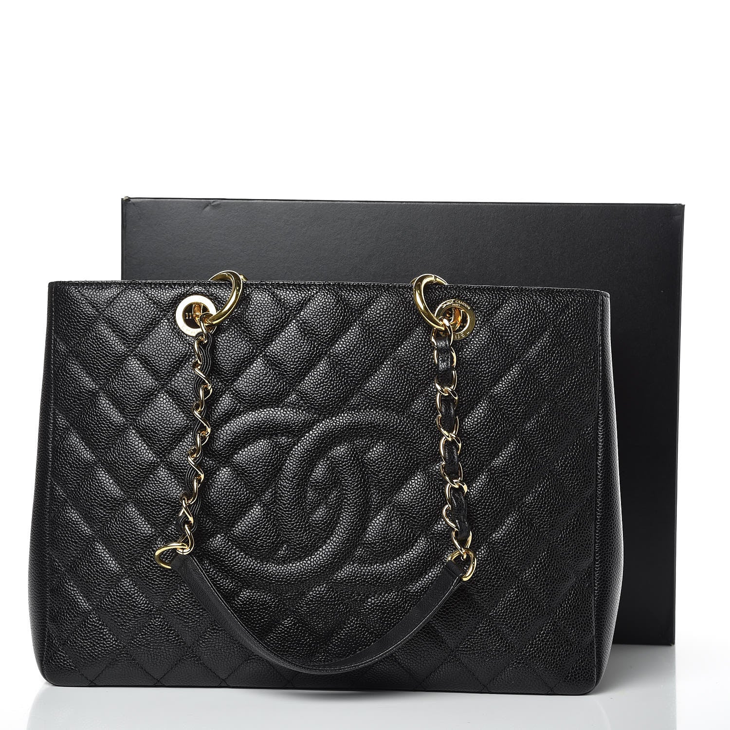 Chanel Caviar Quilted Grand Shopping Tote GST Black 8 of 10