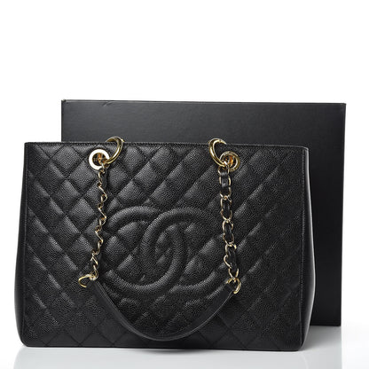 Chanel Caviar Quilted Grand Shopping Tote GST Black 8 of 10
