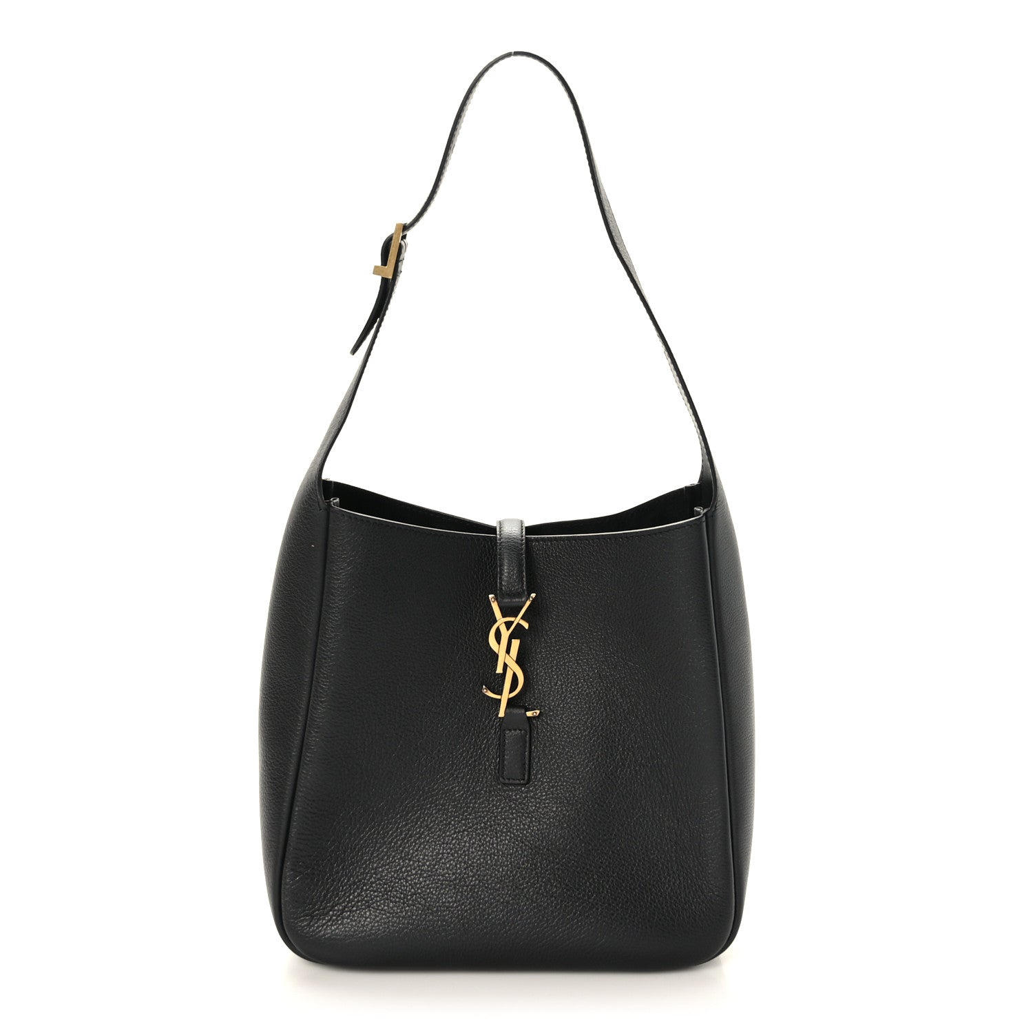 Saint Laurent Grained Calfskin Small Le 5 A 7 Soft Hobo Black 1 of 7