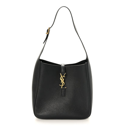 Saint Laurent Grained Calfskin Small Le 5 A 7 Soft Hobo Black 1 of 7