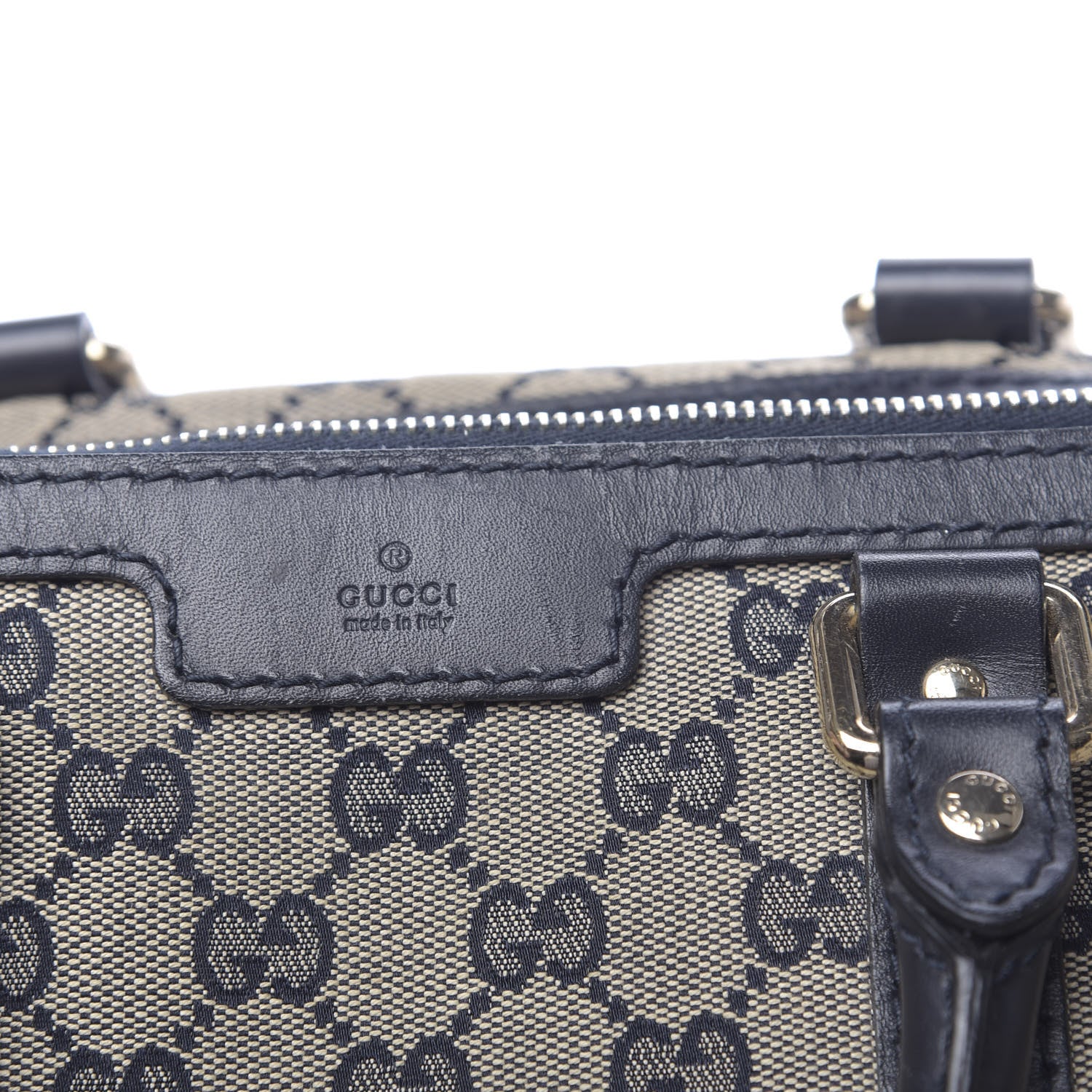 Gucci Monogram Medium Boston Navy 10 of 15