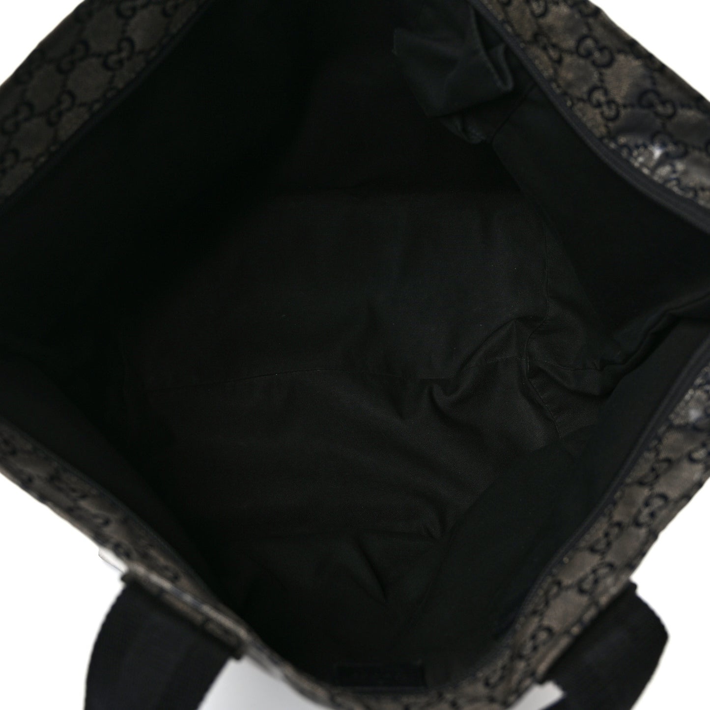 Crystal Monogram Large Bucket Tote Black