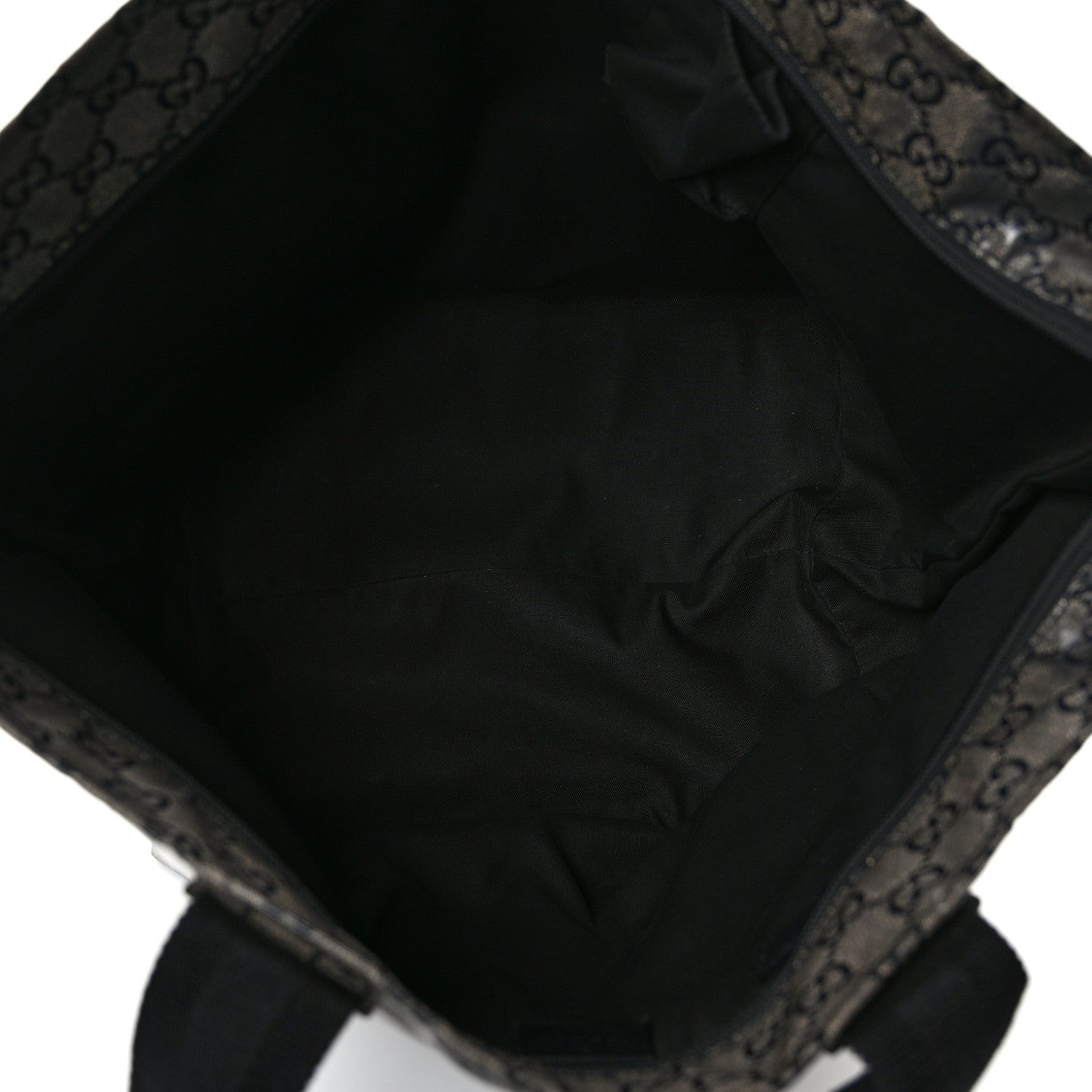 Gucci Crystal Monogram Large Bucket Tote Black 5 of 12