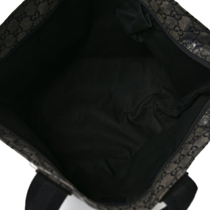 Gucci Crystal Monogram Large Bucket Tote Black 5 of 12