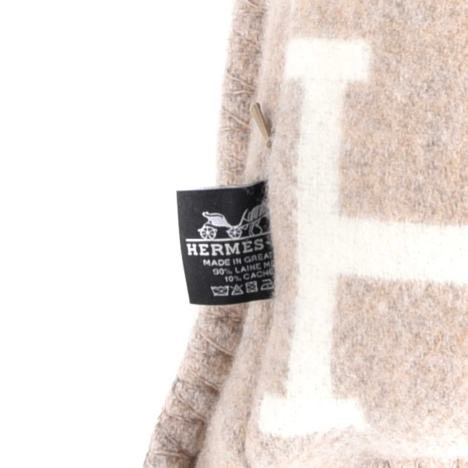 Hermes Wool Cashmere Avalon III Pillow PM Coco Camomille 3 of 3