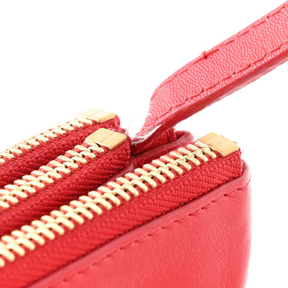 Celine Lambskin Small Trio Crossbody Bag Red 9 of 13
