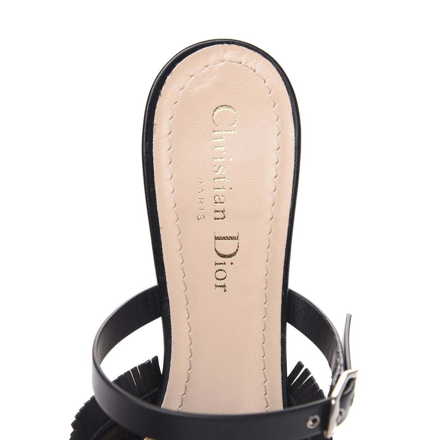 Lambskin Woven Teddy D Mule Sandals 39 Black