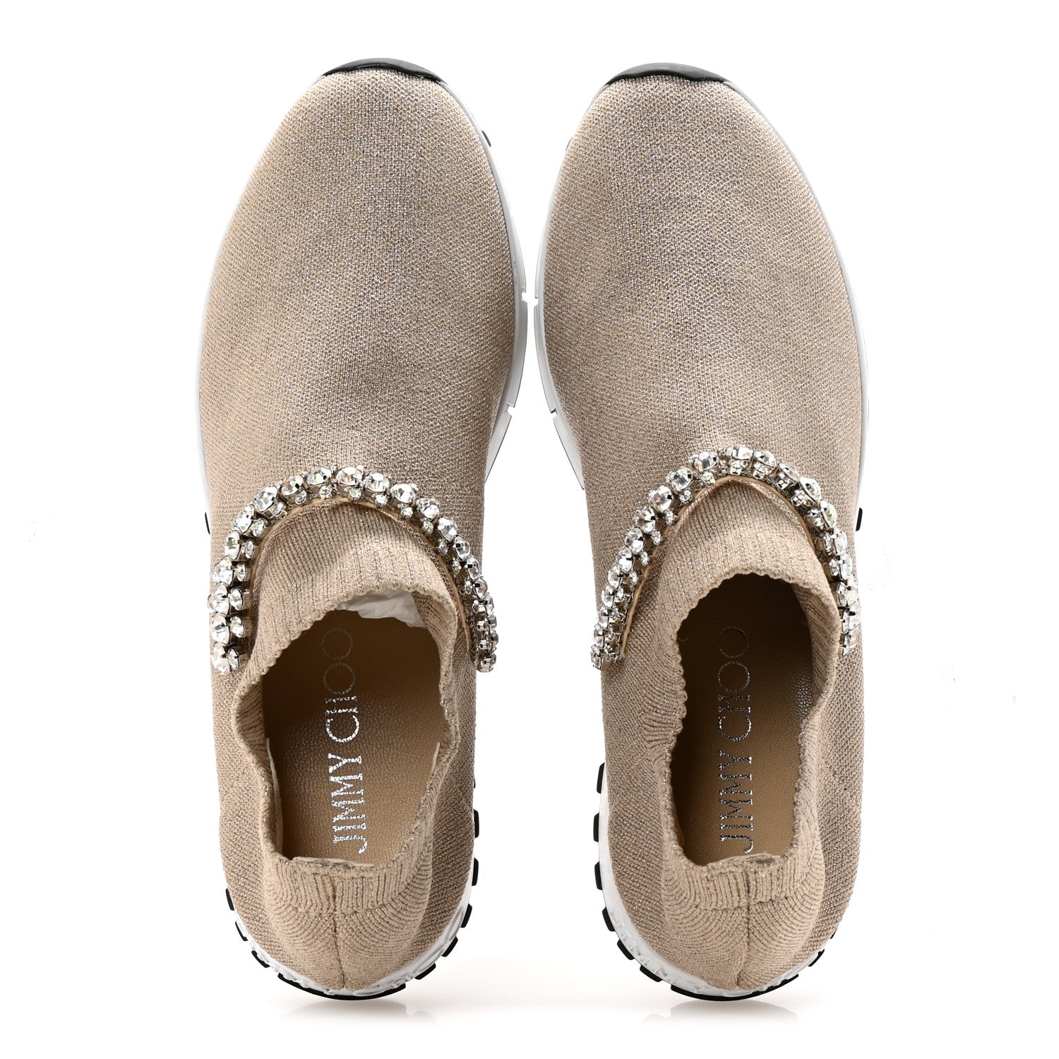 Jimmy Choo Knit Crystal Verona Sneaker 38.5 Ballet Pink 2 of 9