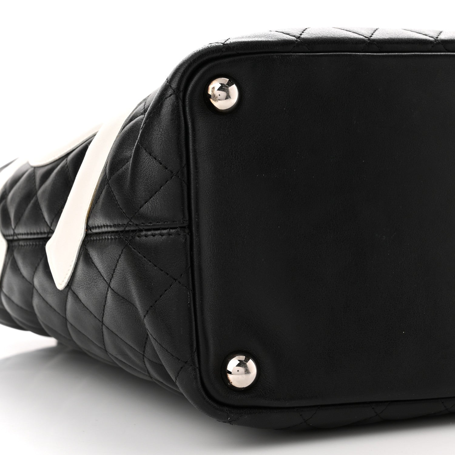 Chanel Calfskin Quilted Large Cambon Tote Black White 9 of 10