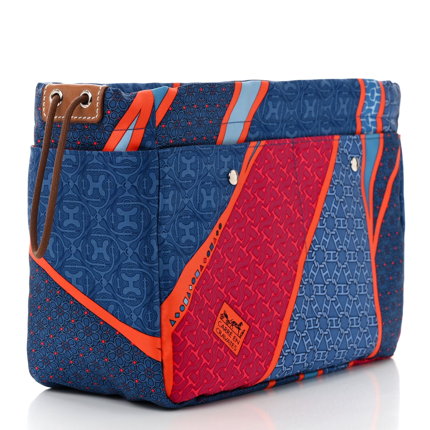 Hermes Silk Carre en Cravates Fourbi 25 MM Pouch Bleu Saphir 3 of 11