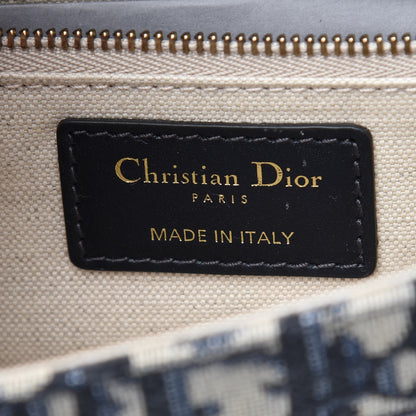 Christian Dior Oblique Small DiorAddict Flap Bag Navy Blue 7 of 8