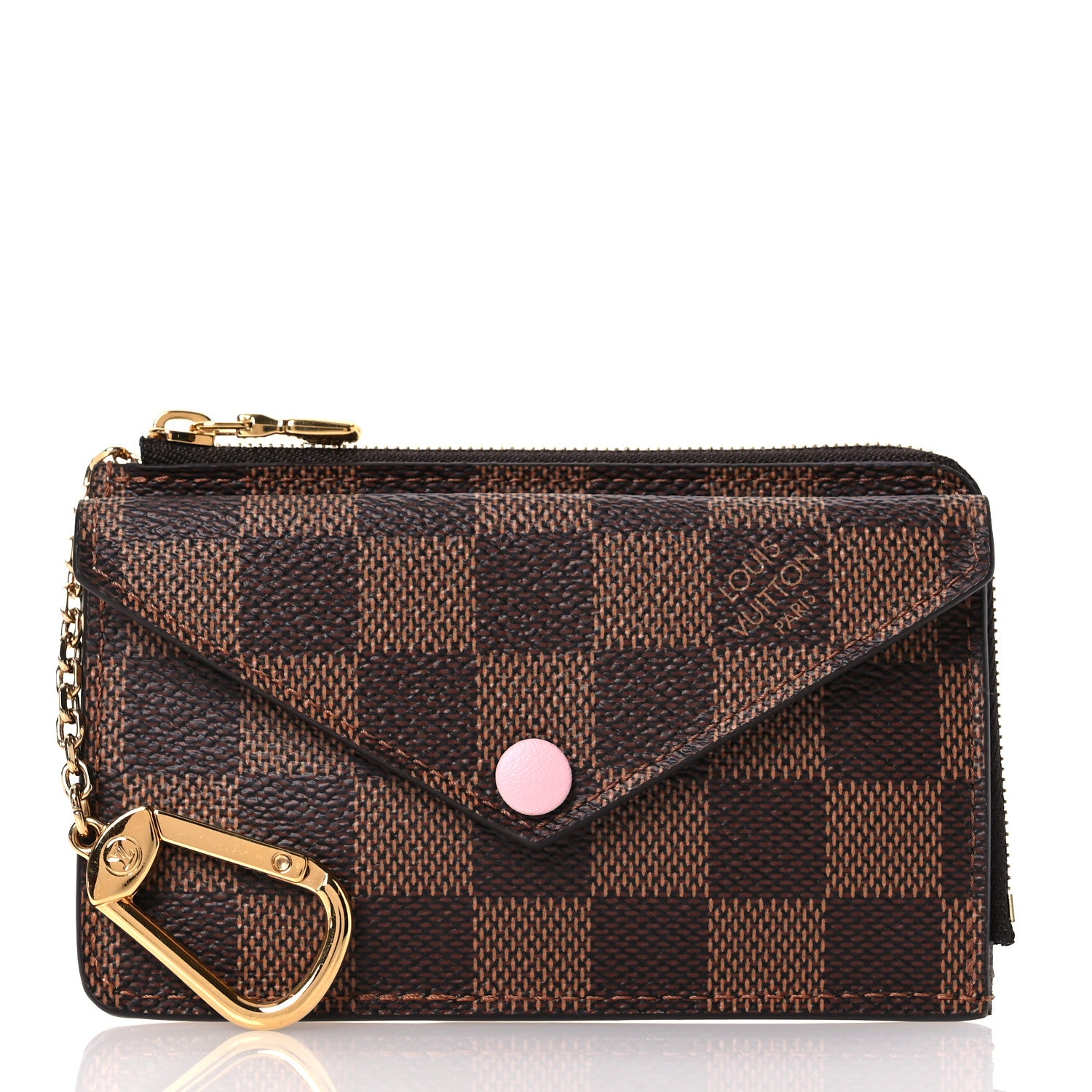 Louis Vuitton Damier Ebene Recto Verso Card Holder Rose Ballerine 2 of 8