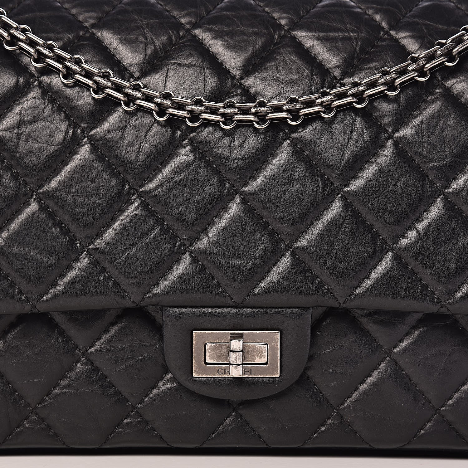 Chanel Aged Calfskin Quilted 2.55 Reissue 226 Flap Black 14 of 14