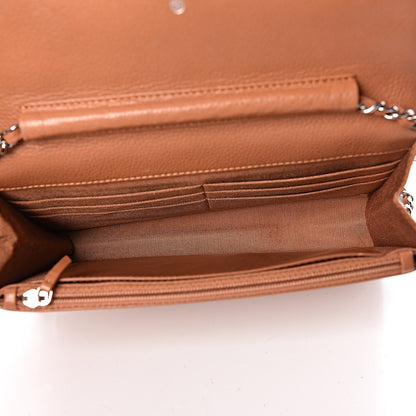 Chanel Caviar Quilted Wallet On Chain WOC Dark Beige 5 of 11