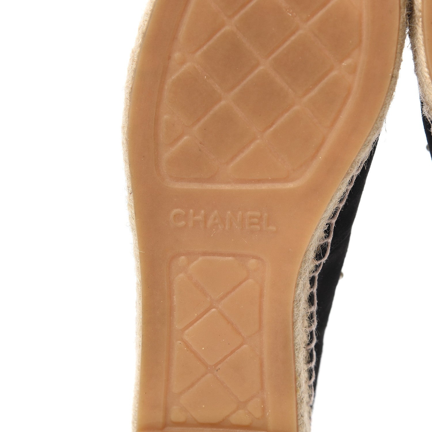 Chanel Suede Pearl CC Espadrilles 38 Black 7 of 11