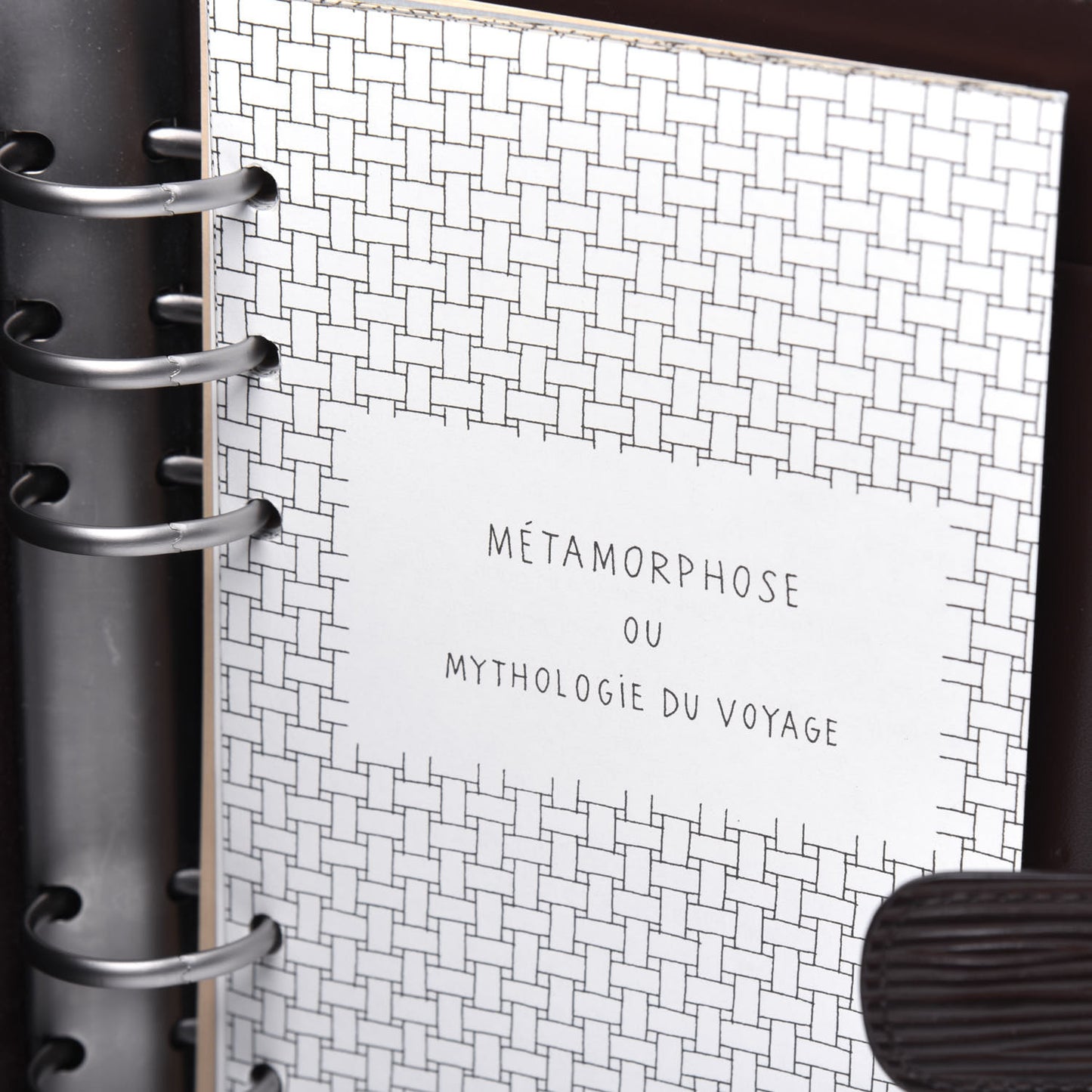 Epi Medium Ring Agenda Cover Moka