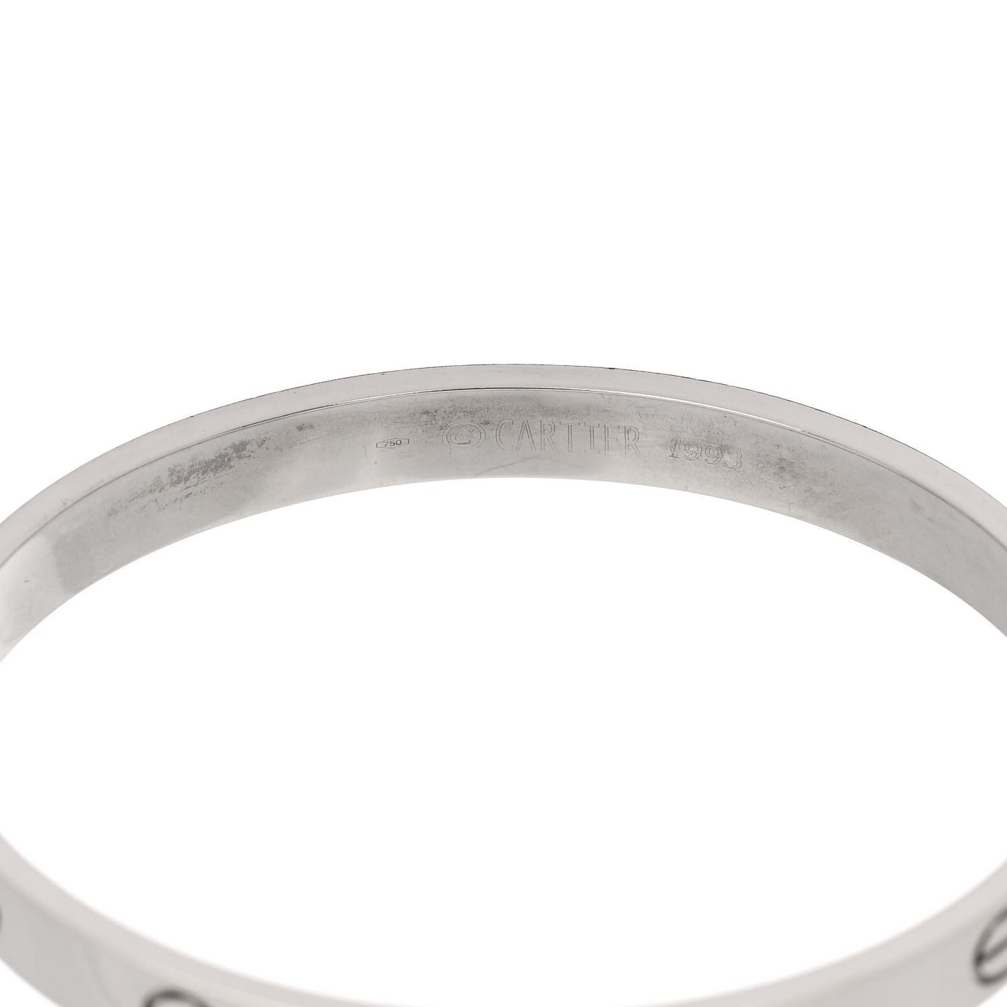 18K White Gold LOVE Bracelet 16