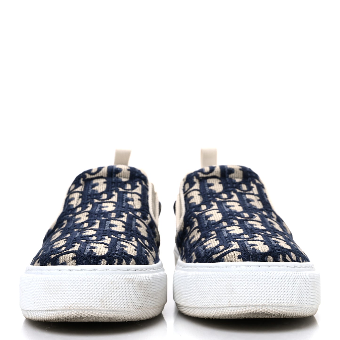 Canvas Oblique Embroidered Womens Solar Slip On Sneakers 38 Deep Blue