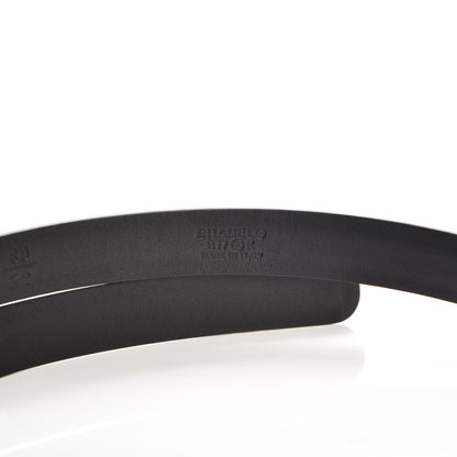 Chanel Glitter Calfskin CC Logo Skinny Belt 80 32 Charcoal 8 of 9