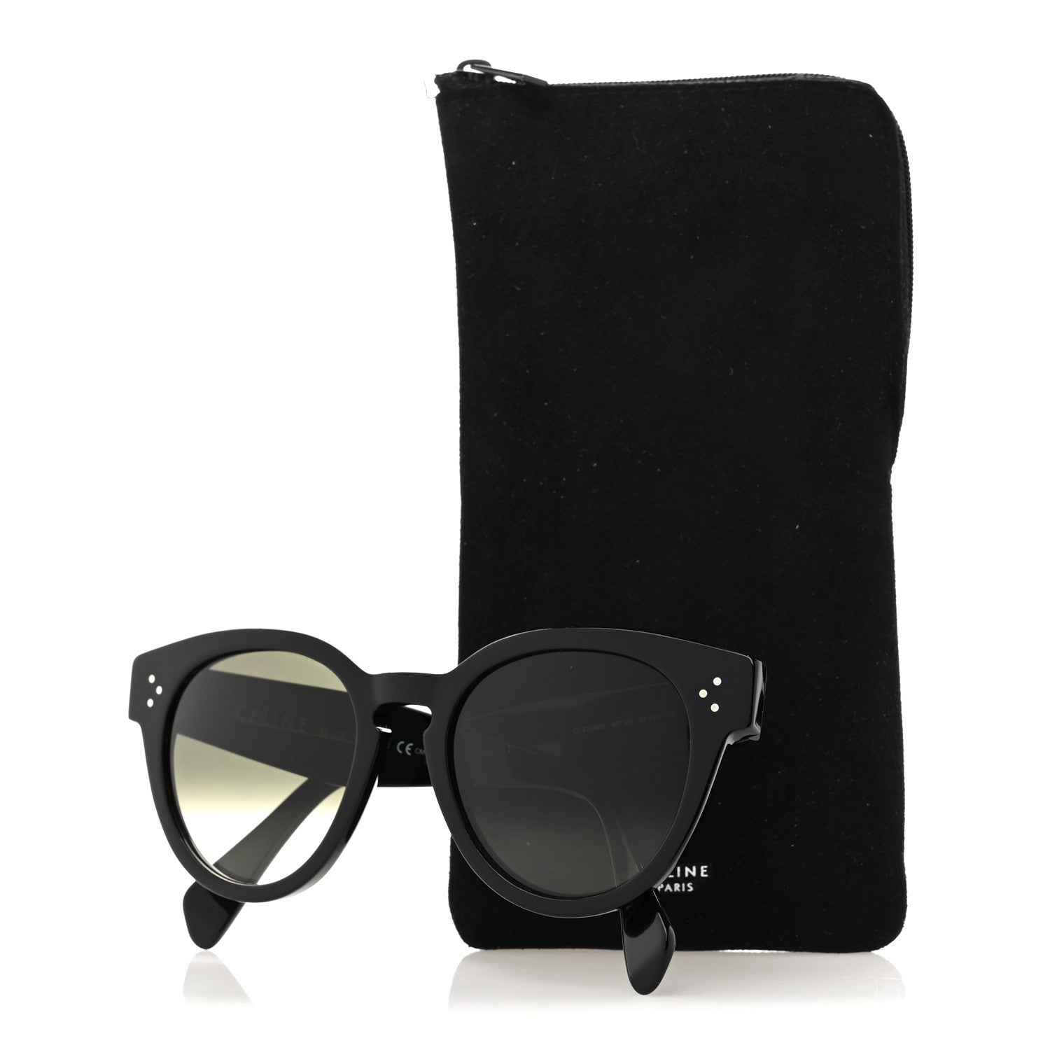 Celine Thin Preppy Sunglasses CL 41049/S Black 7 of 7