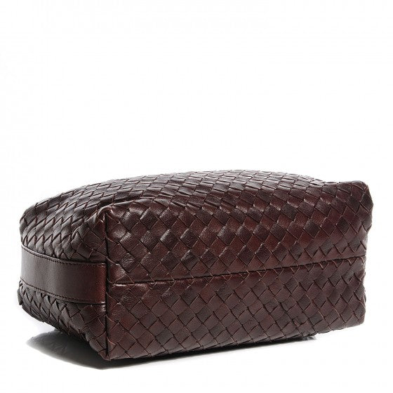 Nappa Intrecciato Large Cosmetic Case Ebano