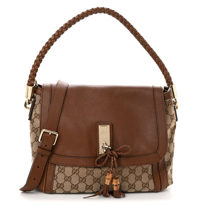 Gucci Monogram Calfskin Medium Bella Flap Bag Brown 1 of 19