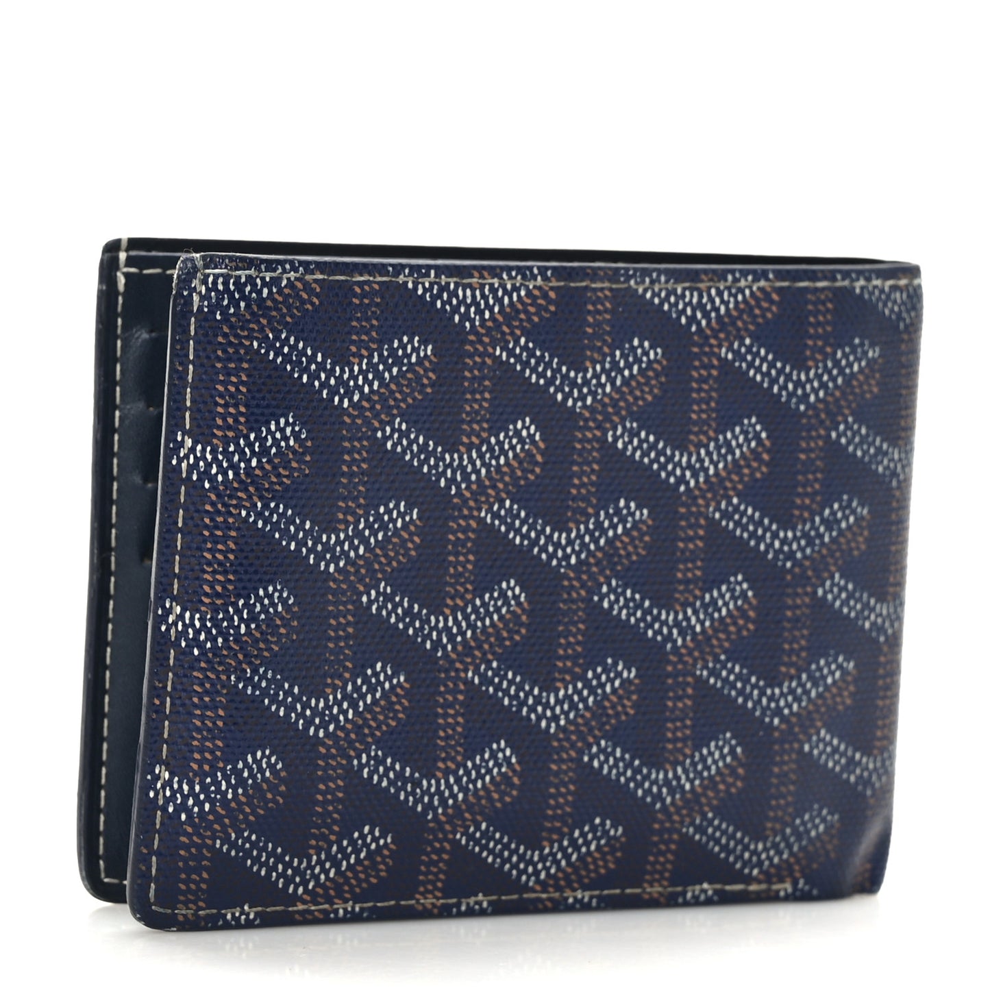 Goyardine Bi-Fold Victoire PM Wallet Navy