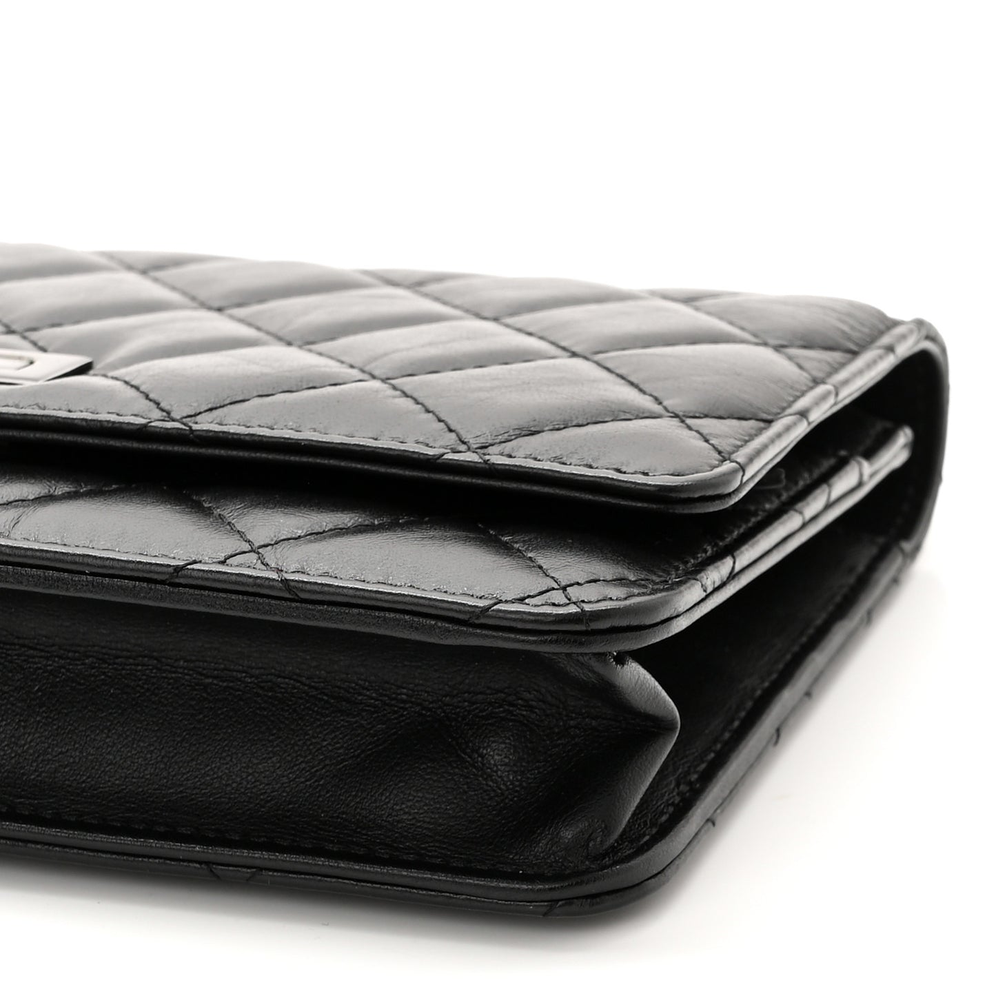 Aged Calfskin Quilted Reissue Wallet On Chain WOC So Black
