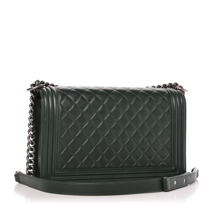 Chanel Lambskin Quilted New Medium Boy Flap Green 4 of 11