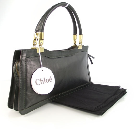 Chloe Leather Handbag Dark Green 3 of 9