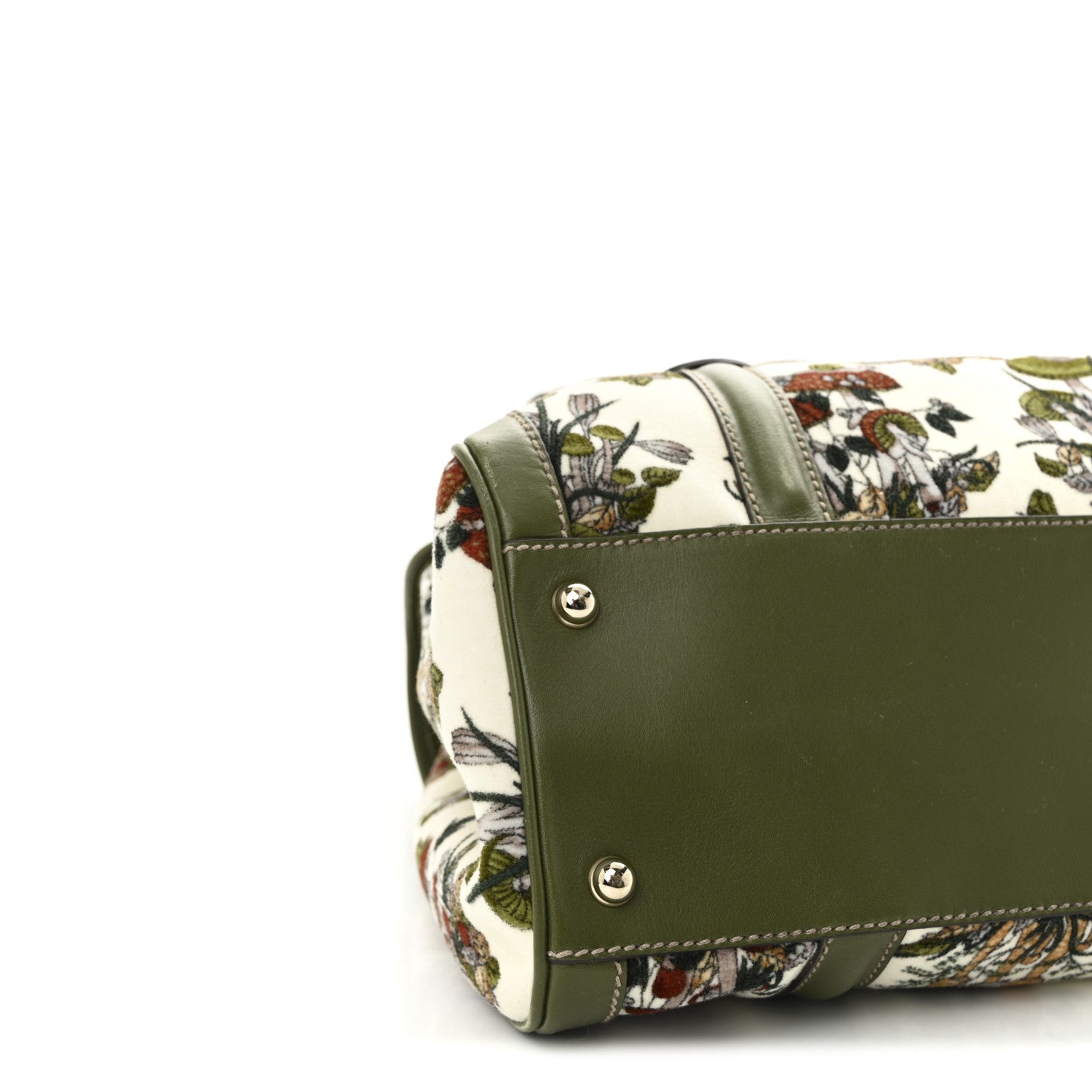 Gucci Velvet Calfskin Floral Hobo Green Multicolor 9 of 10