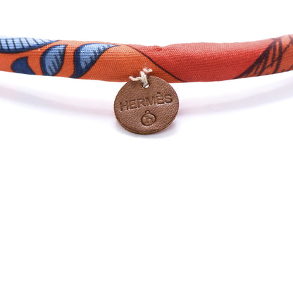 Hermes Silk Collier En Soie Petit H Necklace 5 of 6