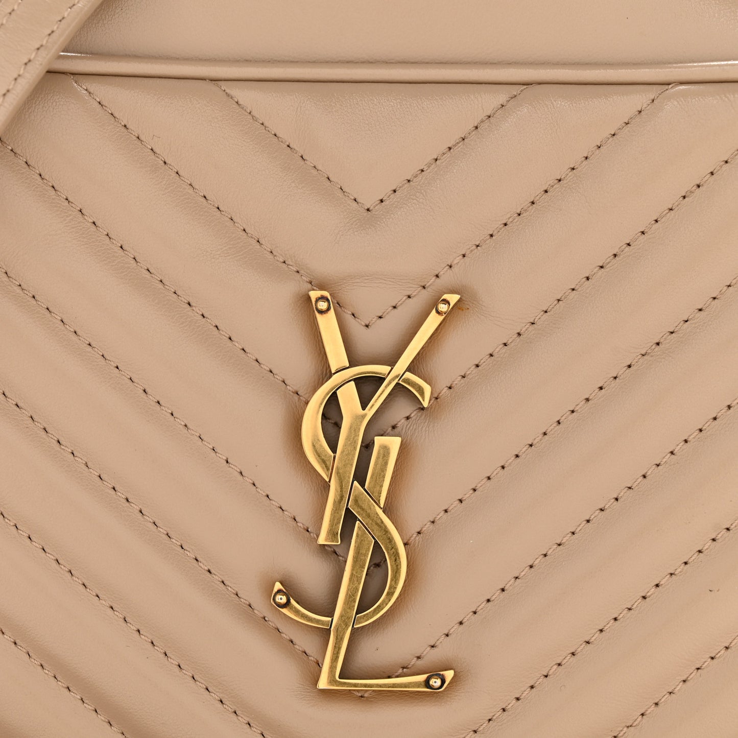 Calfskin Matelasse Monogram Lou Camera Bag Dark Beige