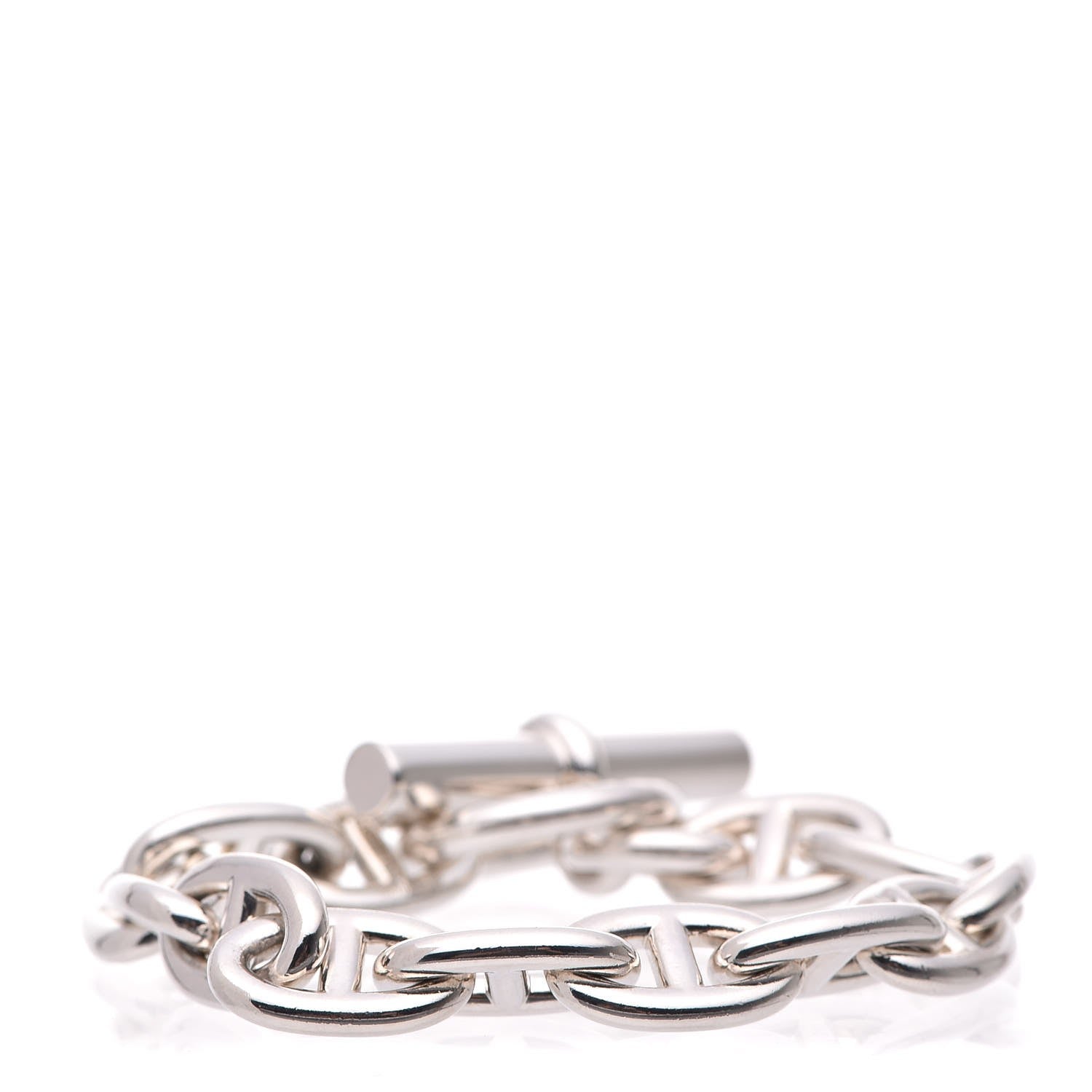 Hermes Sterling Silver Small Chaine D'Ancre Bracelet 18 1 of 6