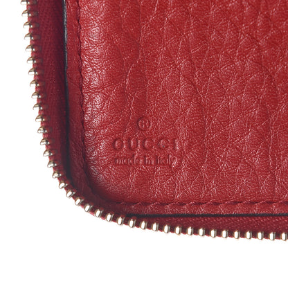 Gucci Pebbled Calfskin Soho Zip Around Wallet Red 6 of 7