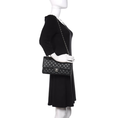 Chanel Caviar Quilted Medium Double Flap Black 3 of 12