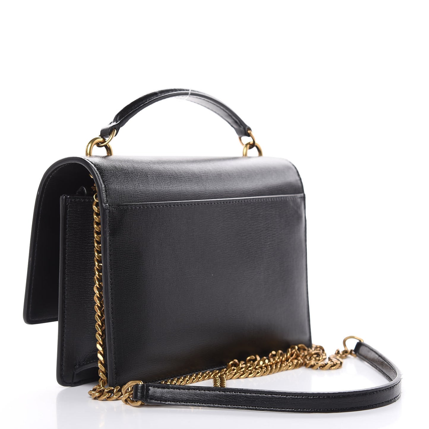 Calfskin Monogram Sunset Chain Wallet Black