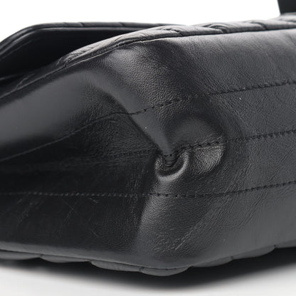 Chanel Aged Calfskin Chevron Quilted 2.55 Reissue 225 So Black 7 of 8