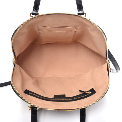 Gucci Suede Patent Web Medium Ophidia Top Handle Dome Bag Nocciola Black 6 of 9