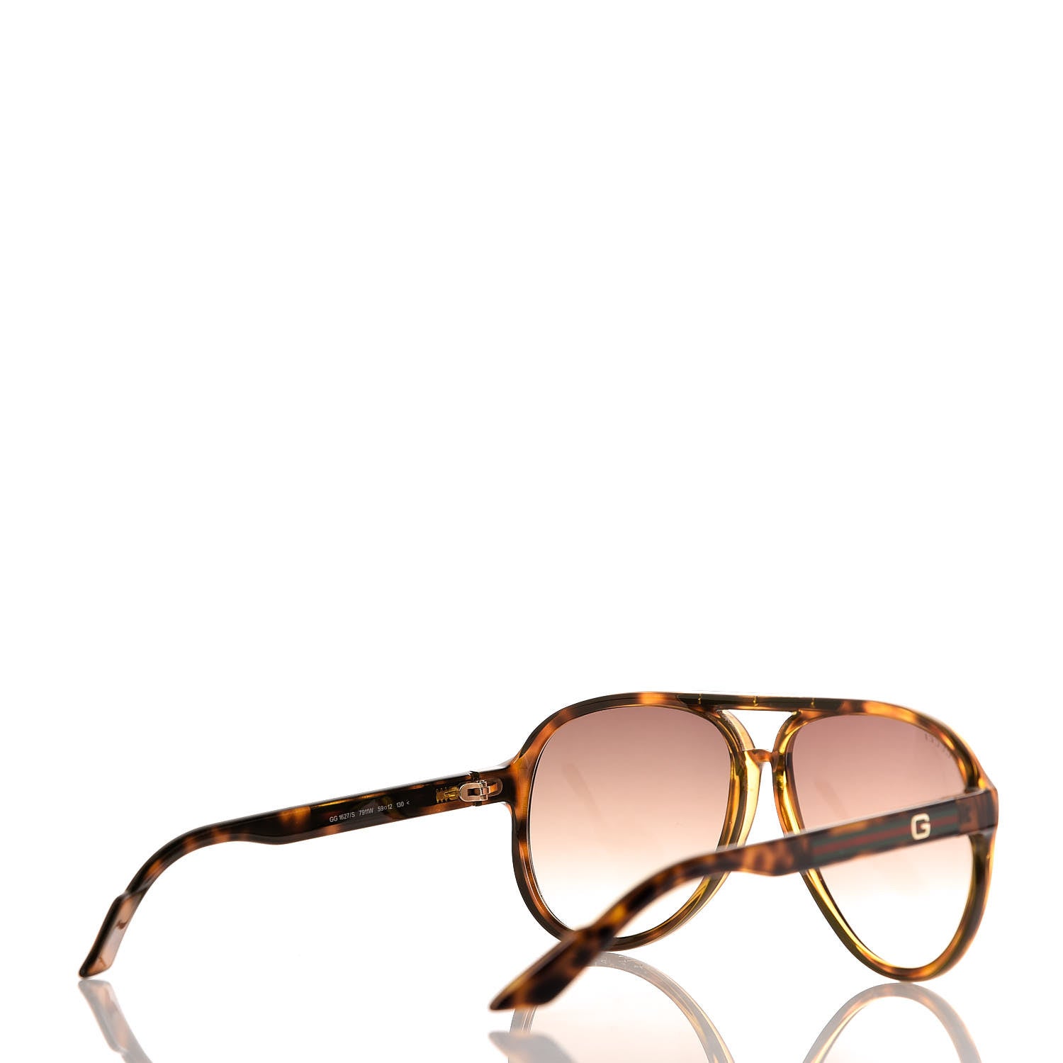 Gucci Acetate Aviator Sunglasses GG 1627/S Tortoise 4 of 9