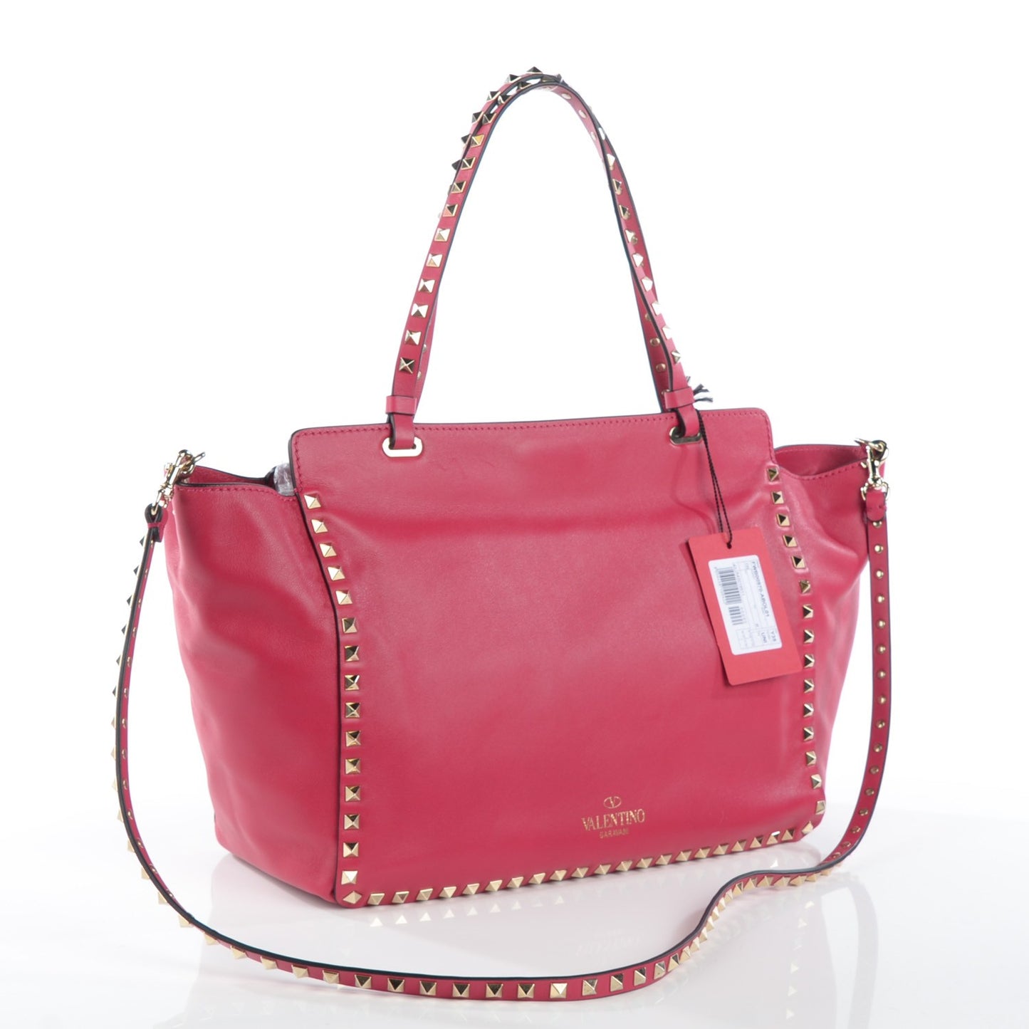 Vitello Medium Rockstud Tote Cyclamin